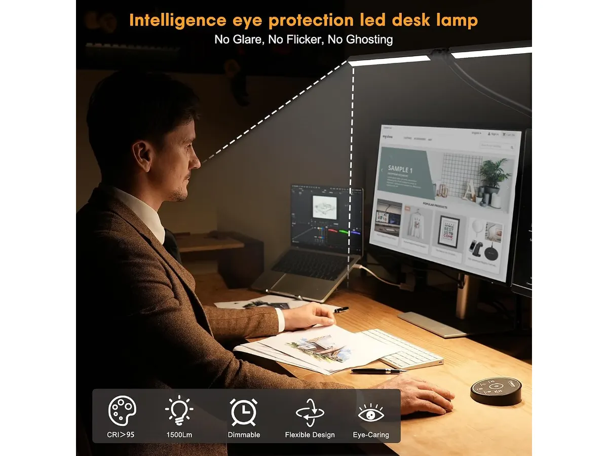 Pzloz LED Desk Lamp: Iluminación Versátil para tu Escritorio